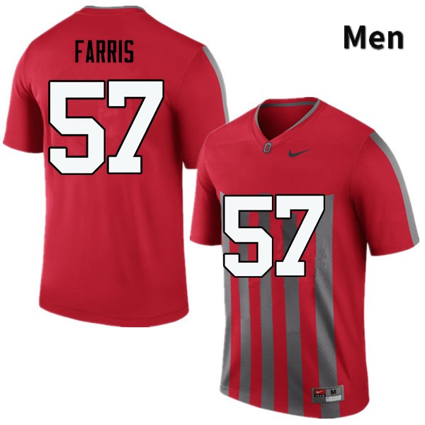 Men's Ohio State Buckeyes #57 Chase Farris Throwback Game College Stitched Football Jersey 23EJ043EL